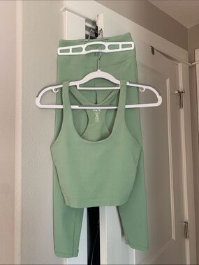 MATE the Label Organic Stretch Midi Legging & Tank - Matching Set - KIWI